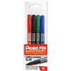 Pentel Marcatore permanente Pentel N50 Slim punta conica 3,18 mm assortiti 4 pezzi - 0022066