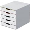 Durable Cassettiera DURABLE Varicolor® 5 cassetti 28x35,6x29,2 cm profili colorati - 762527