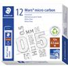 Staedtler Astuccio 12 mine sottili H Staedtler Mars Micro Carbon 250 0,5 mm - 250 05-H