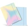 Pigna Cartella a 3 lembi con elastico PIGNA Monocromo Pastel in cartoncino con dorso 1,2 cm 26x34,5 cm assortiti - 02299023L