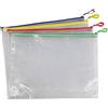 Beautone Busta in PVC Beautone trasparente con chiusura zip colorata 32,5x24 cm assortiti - D066099