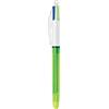 Bic Penne a sfera a scatto BIC 4 Colours Fluo M/L 1/1,6 mm assortiti 982868