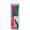 Stabilo Penne Stabilo OHPen universal Superfine (S) 0,4 mm assortiti astuccio da 4 - 841/4