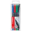 Stabilo Penne Stabilo OHPen universal Fine (F) 0,7 mm assortiti astuccio da 4 - 842/4