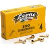 leone dell'era Fermacampioni Leone Dell'Era in acciaio testabombata N.4 20 mm ottone scatola da 100 pz. - FC4
