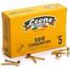 leone dell'era Fermacampioni Leone Dell'Era in acciaio testa bombata N.5 25 mm ottone scatola da 100 pz. - FC5