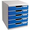 Exacompta Cassettiera Exacompta MODULO Classic 5 cassetti 28,8x35x32 cm grigio/blu 301003D