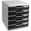 Exacompta Cassettiera Exacompta MODULO Classic 5 cassetti 28,8x35x32 cm grigio/nero 301014D