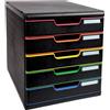 Exacompta Cassettiera Exacompta MODULO Classic A4 Black Office 5 cassetti 28,8x35x32 cm nero/arlecchino - 301914D