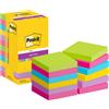 post-it® super-sticky Foglietti Post-it® Super Sticky Notes 76x76 mm assortiti conf. 12 blocchetti da 90 ff - 654-12SS-UC