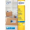 Avery Etichette bianche per pacchi AVERY QuickDRY™ 99,1x67,7 mm - 8 et/foglio - stampanti inkjet - cf. 25 fogli J8165-25