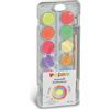 Primo Acquerelli speciali Primo Ø 30 mm in conf. da 12 colori fluo e metallizzati assortiti - 115A12FM