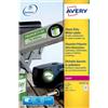 Avery Etichette permanenti poliestere bianche Avery 63,5x33,9 mm - 24 et/foglio - stampanti laser - cf. 20 fogli L4773-20