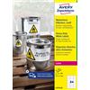 Avery Etichette permanenti poliestere bianche Avery 70x37 mm - 24 et/foglio - stampanti laser - cf. 20 fogli L4718-20