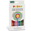 Primo Matite colorate esagonali Primo Jumbo Ø 5,5 mm conf. 12 colori assortiti - 510MAXI12E