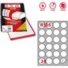 Markin Etichette permanenti rotonde Copiatabu R305 bianco Laser/inkjet - 24 et./foglio - cf. 100 fogli Markin Ø40 mm
