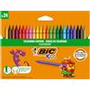 Bic Pastelli a cera BIC Kids Plastidecor in conf. da 24 colori assortiti - 8297724