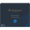 Waterman Cartucce inchiostro per Stilografica Waterman in conf. 8 pezzi Waterman inchiostro blu - S0110860
