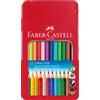 Faber-Castell Matite colorate Faber-Castell Colour Grip astuccio di metallo - colori assortiti - conf. 12 pezzi - 112413