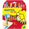 Giotto Bebè Matitoni in colori assortiti + appuntamatitone - conf. 12 pezzi Giotto Bebè assortiti - F482000
