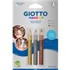 Giotto Tris tematico di matite cosmetiche GIOTTO oro, argento, bronzo metallizzate - conf. 3 pezzi 473200