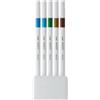 Uni Fineliner Uni Emott - 0,4 mm - island color conf. 5 pezzi - M PEM-SY 5C 4