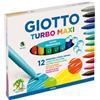 Giotto Pennarelli GIOTTO Turbo Maxi punta grossa 5 mm assortiti astuccio da 12 - F454000