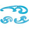 ikona Set 3 curvilinee Ikona colore azzurro 576