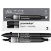 winsor&newton Set pennarello Winsor&Newton Promarker nero + pennarello blender doppia punta fine-larga - 0290148