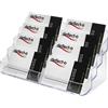 deflecto® Portabiglietti da visita da tavolo deflecto® in polistirene 8 scomparti trasparente 20x9,5x9,8 cm - 70801