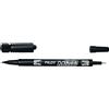Pilot Marcatore permanente Pilot TWIN Begreen doppia punta in fibra 0,8/2 mm - nero 040315