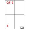 Markin Etichette bianche autoadesive Markin Copiatabu C519 Super Permanente 105x148 mm 4 et/foglio cf. 100 ff A4 X210C519SP