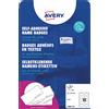 Avery Badge adesivi per tessuti ovali Avery 85x50 mm - 10 et/foglio - stampanti laser - Conf. 20 fogli L4882-20