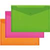 Lebez Buste con bottone Lebez in PP A4 - conf. 3 pz - colori fluo - 80438