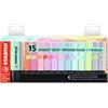 Stabilo Desk set evidenziatori Stabilo Boss Original Pastel - 2-5 mm - assortiti Conf. 15 pezzi - 7015-02-5