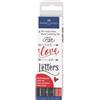 Faber-Castell Penna inchiostro pigmentato Faber Castell Pitt Artist conf. 4 pezzi - hand lettering - 267115