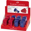 Faber-Castell Temperamatite 1 foro Faber-Castell Sleeve con serbatoio - colore rosso/blu - 182711