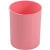 Donau Portapenne rotondo in PP Donau Ø 7,5 x H.9,5 cm - 100% riciclabile - rosa pastello - 3132101PL-30