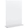 Lebez Portadepliant in PET Lebez con base a T formato A5 15x21cm - trasparente - 80995