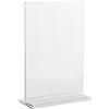 Lebez Portadepliant in PET Lebez con base a T formato A6 10,5x15cm - trasparente - 80996