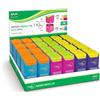 Lebez Temperamatite universale a 3 fori Lebez con coperchio e contenitore in plastica - colori assortiti - 81110