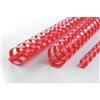 GBC Dorsi plastici CombBind a 21 anelli - 12 mm A4 - fino a 95 fogli - conf da 100 dorsi GBC rosso - 4028217