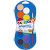 Carioca Astuccio acquerelli in pastiglia Carioca Ø 30 mm conf. da 12 colori assortiti - 42404
