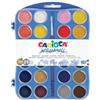 Carioca Astuccio acquerelli in pastiglia Carioca Ø 30 mm conf. da 24 colori assortiti - 42405