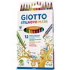 Giotto Matite colorate Giotto Stilnovo Maxi in conf. 12 pezzi colori assortiti - F225900