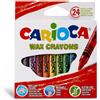Carioca Pastelli a cera Carioca Wax Crayons punta 8 mm - conf. da 12 colori assortiti - 42365