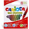 Carioca Pastelli a cera Carioca Wax Crayons punta 8 mm - conf. da 24 colori assortiti - 42366