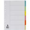 Q-Connect Divisori colorati Q-Connect con indice scrivibile formato A4 in cartoncino manilla - 6 fogli - KF00187