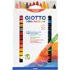 Giotto Pastelli a cera Giotto Bicolor in conf. da 12 colori assortiti F291300