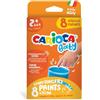 Carioca Tempera a dita superlavabile Carioca 50 ml - conf. da 8 colori assortiti - 43174